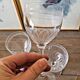 Antique red wine glasses in guilloche crystal, late 19th early 20th century (set of 6)