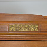 Art Nouveau wardrobe by Mathieu Gallerey in mahogany, model with Clematis, circa 1920