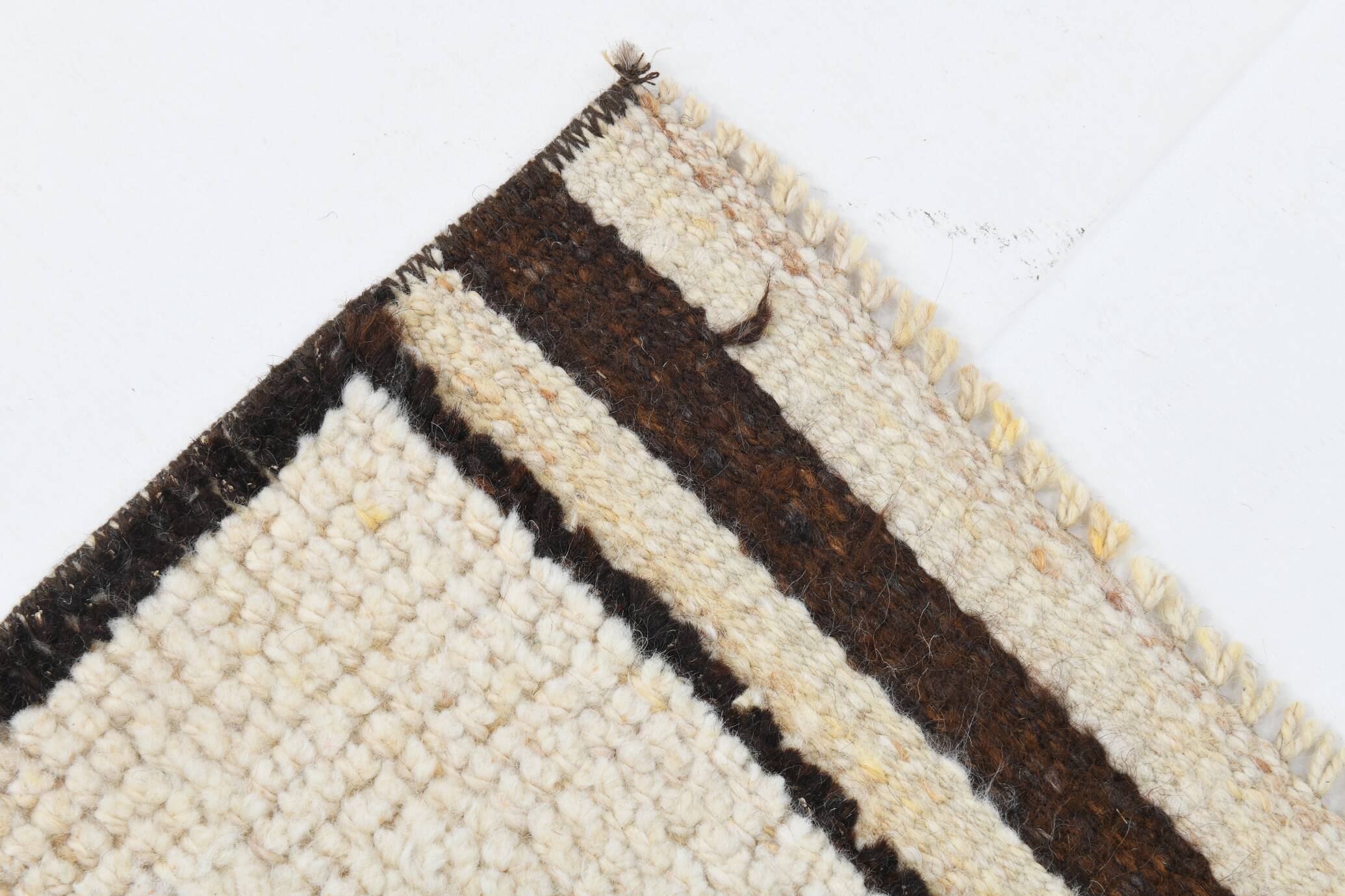 3x12 Rug For Hallway Brown Beige Turkish Runner Rug, 92x364Cm SK 18273