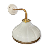 White Art Deco wall lamp electrified to nine