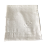 Embroidered tablecloth, double monogram