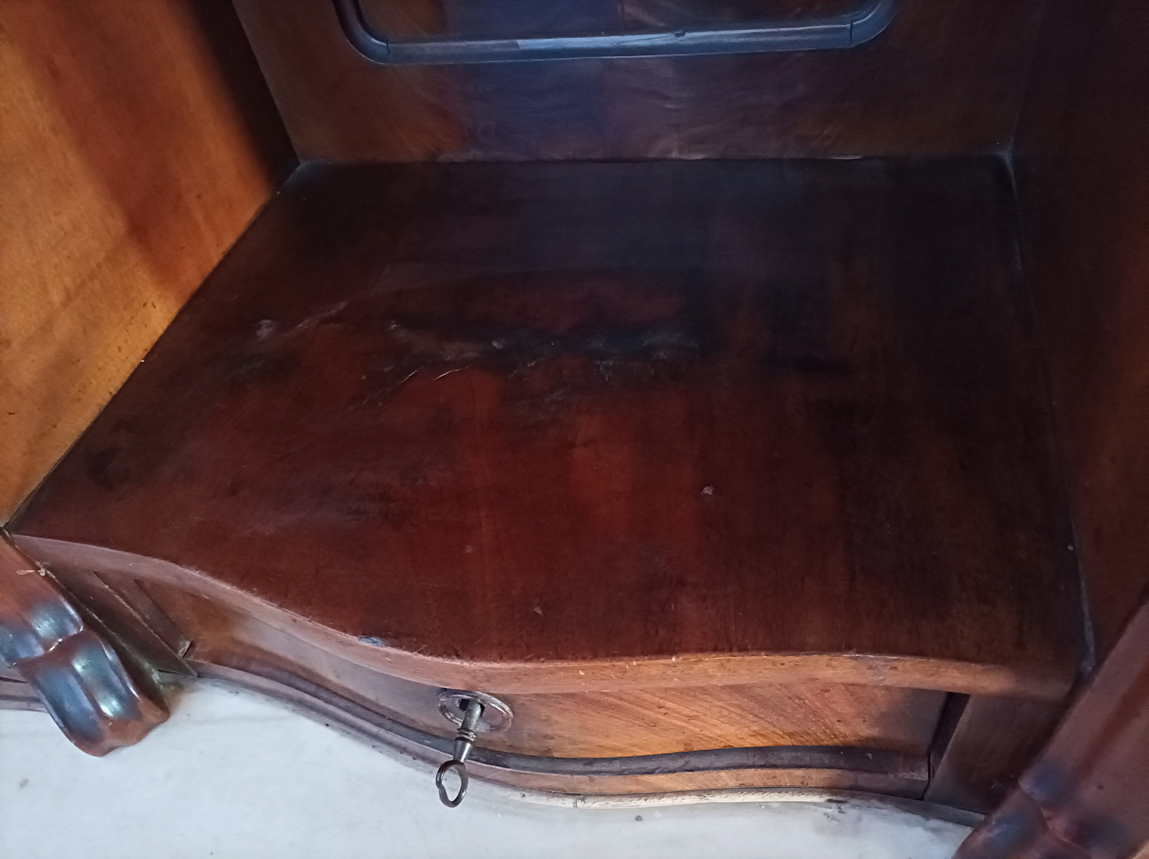 English mahogany shelf sideboard 19th