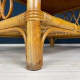Vintage bamboo coffee table, Italy, 1970s
