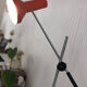 Lampadaire orange de gura leuchten 1960