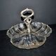 Art Nouveau polylobed bowl in molded glass, shell shape, 1900-1910