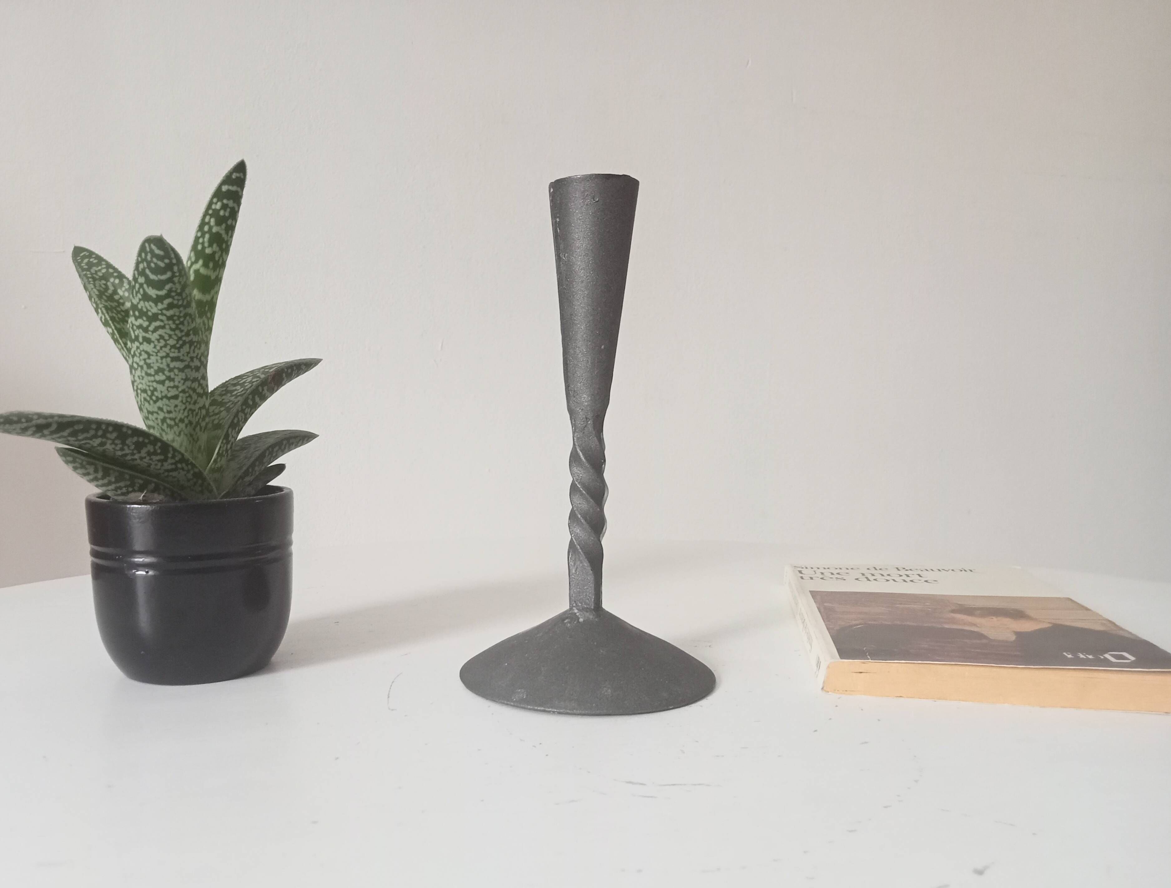 Vintage brutalist candlestick