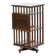 Large antique English oak book carousel from the 19th century