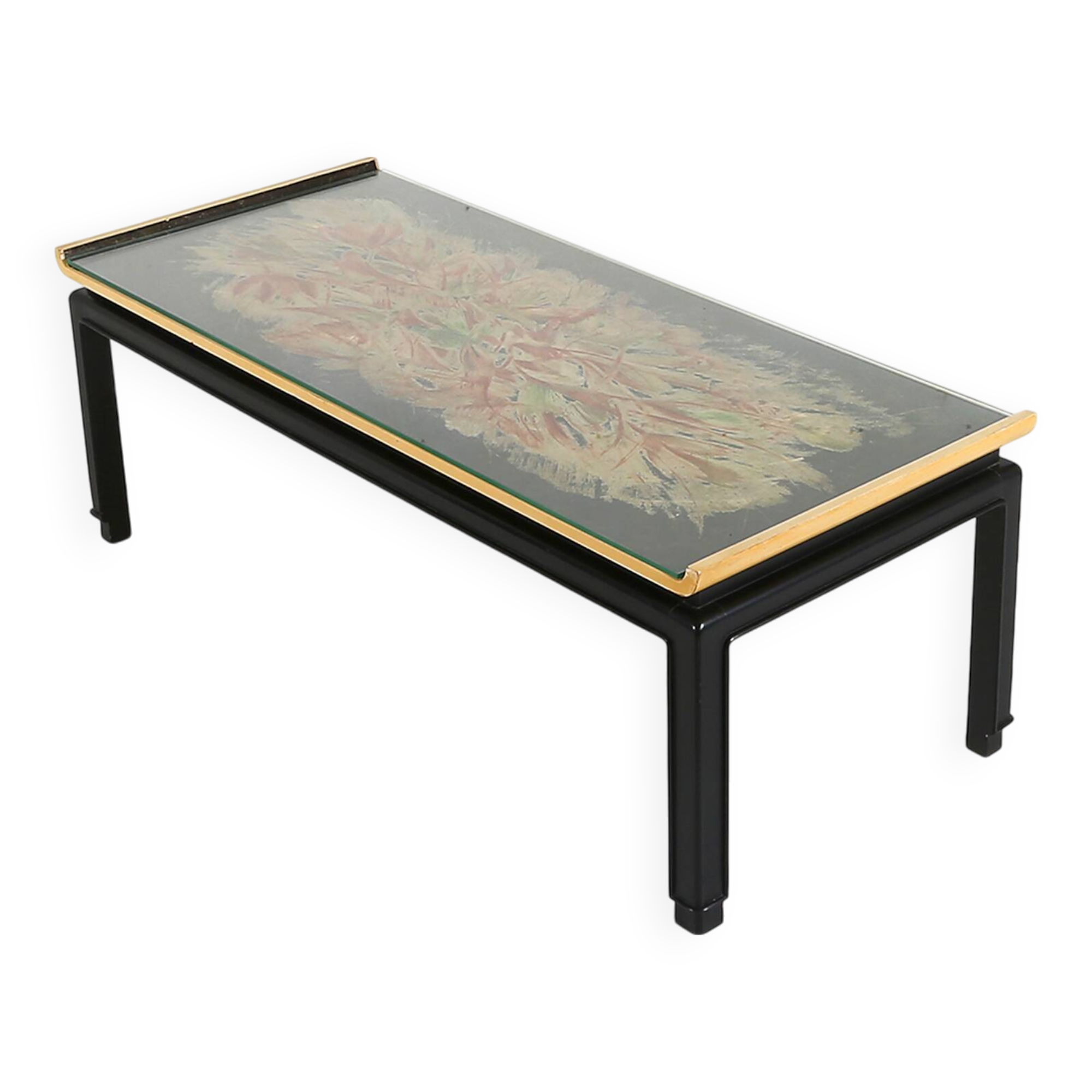 Rare painted coffee table by De Coene Frères, Belgium 1950s