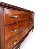 Commode en placage de palissandre avec plateau en onyx vert