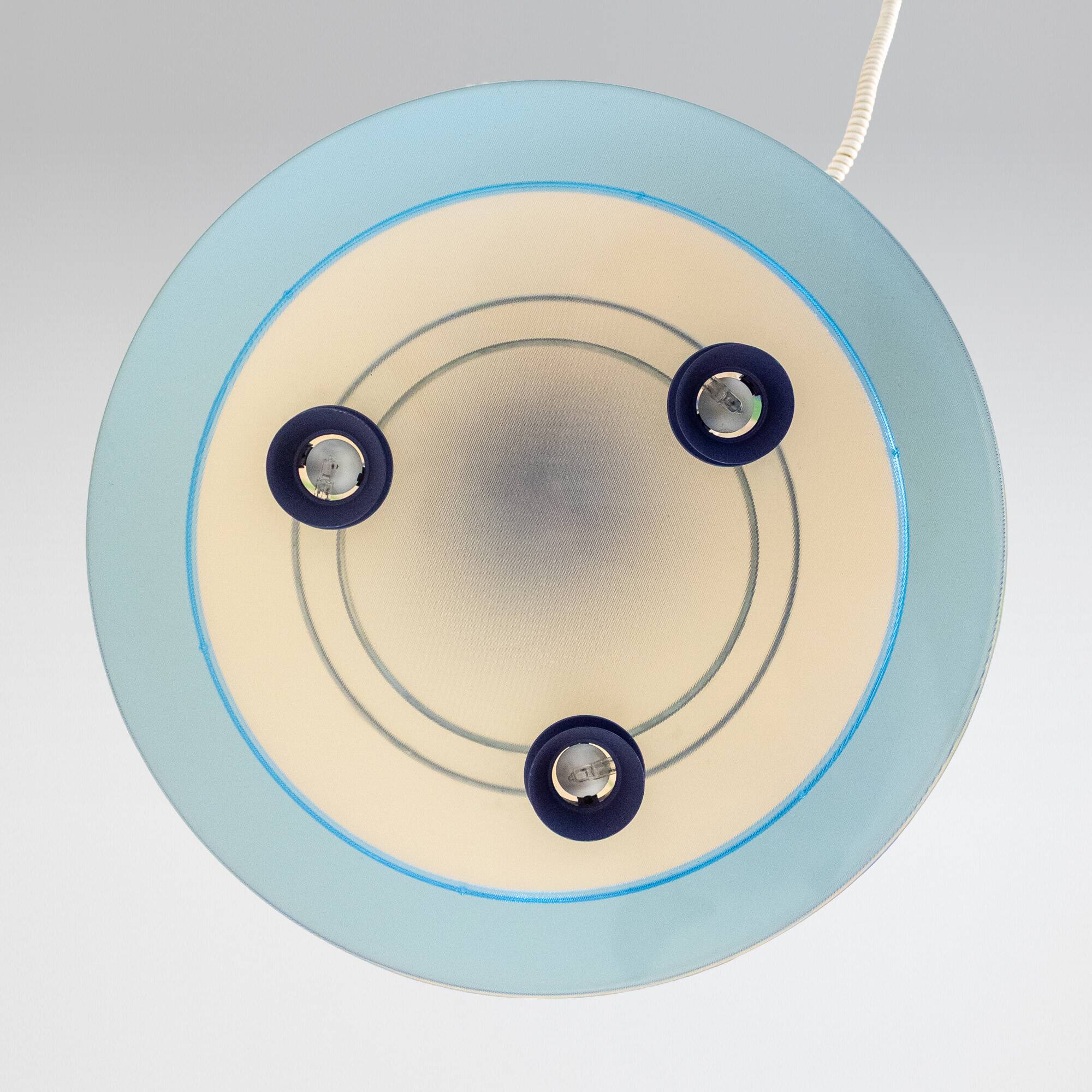 Pendentif Aurora Blue de l'ère spatiale par Arteluce, Perry King et Santiago Miranda,