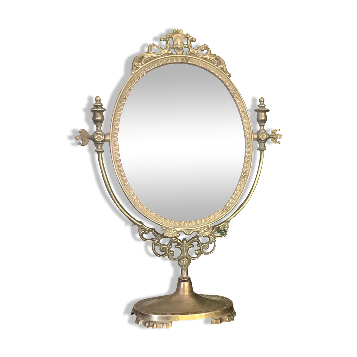 Brass psyche mirror