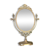 Miroir psyché en laiton