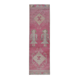 Vintage Turkish rug from Oushak, hand-woven 96x318 cm