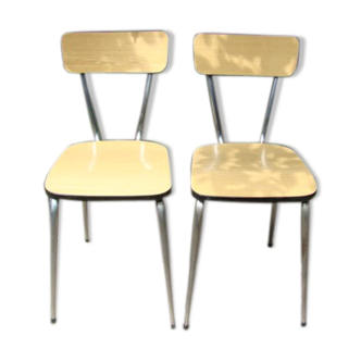 Paire de chaises formica vintage 60