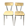 Pair of vintage formica chairs 60
