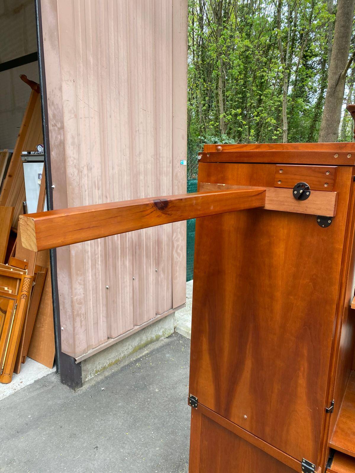Louis Philippe wardrobe with a solid wood door.