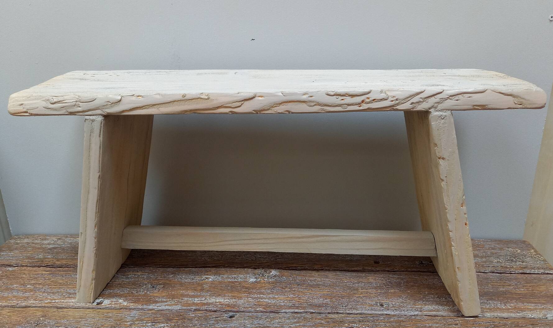 Small wooden bench