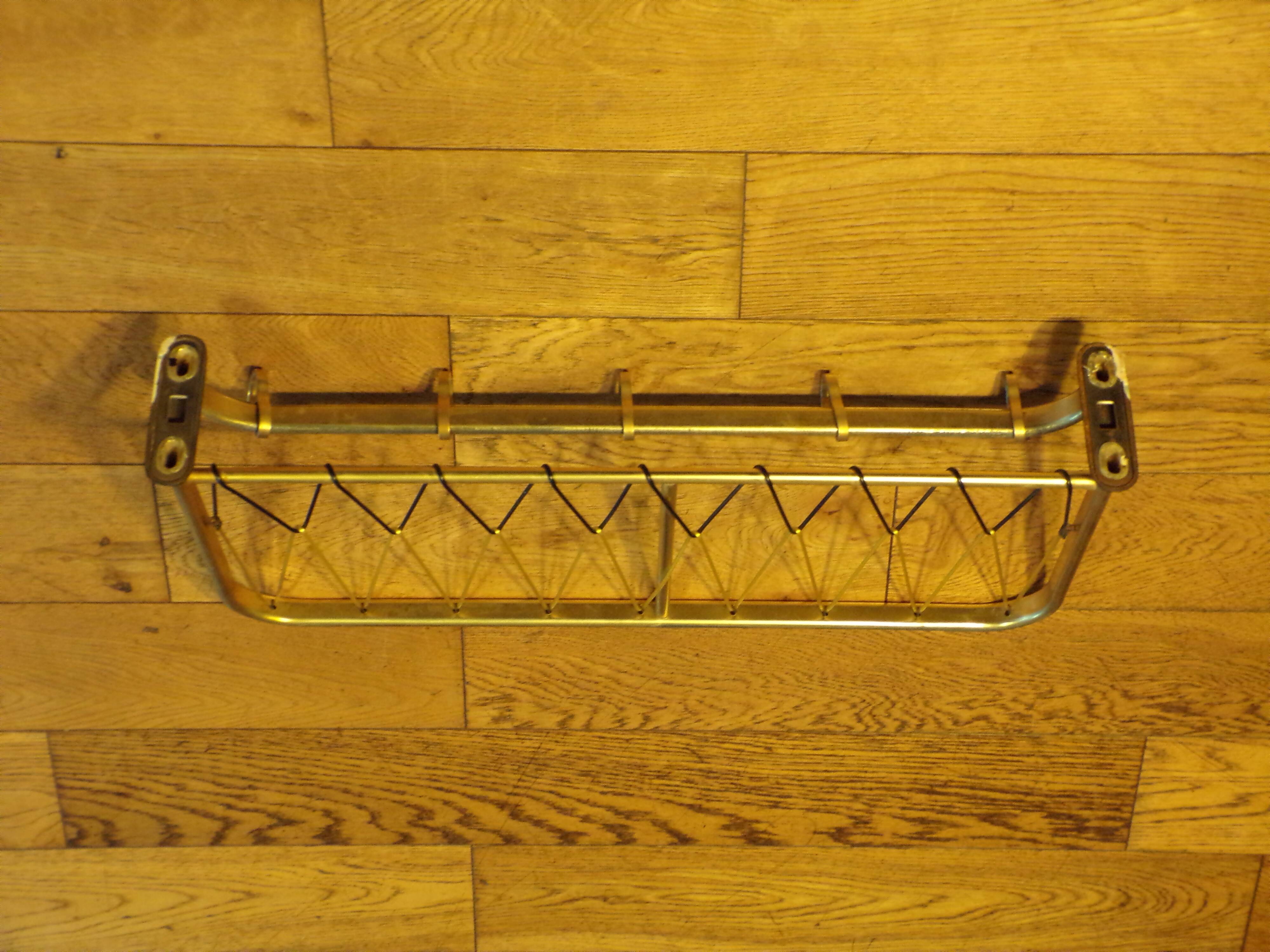 Train luggage rack style coat rack