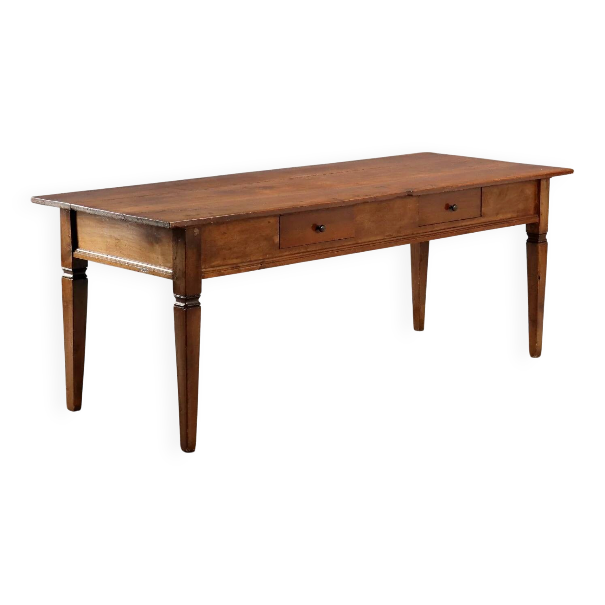 Table Directoire ancienne en noyer, Italie, XIXe siècle
