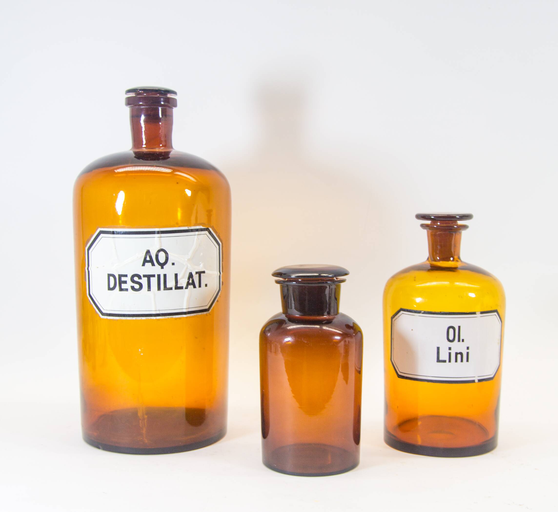 Vintage apothecary bottles | set of 3 | XL bottles | vintage 30's