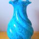Vase bleu mouchetté Clichy années 30