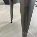 chaise TOLIX  inox et cuir