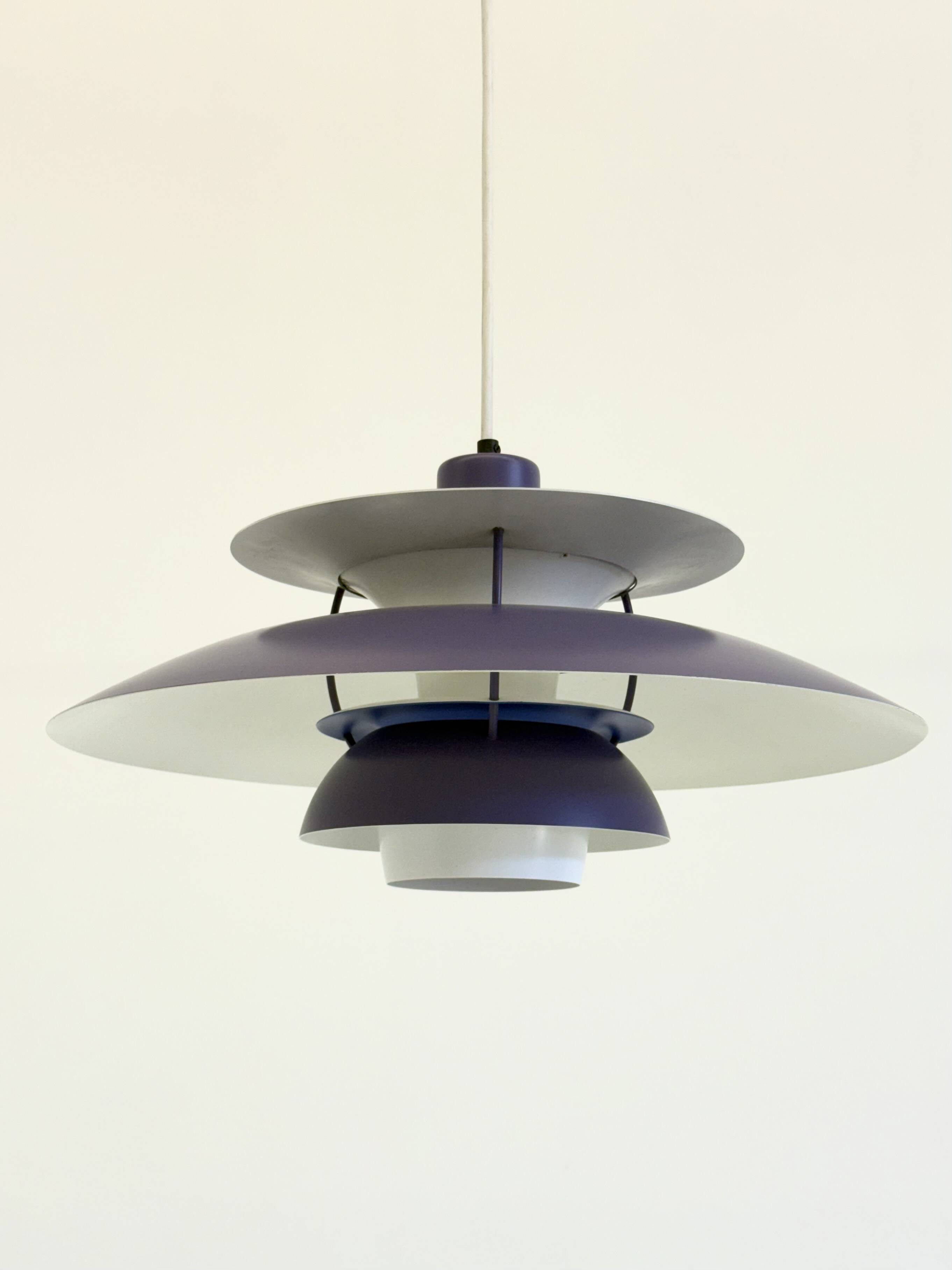 PH5 pendant lamp purple by Poul Henningsen for Louis Poulsen