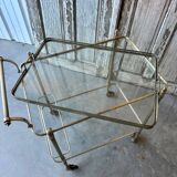 Desserte en laiton et verre, 1970