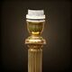 Neoclassical lamp base with fluted column in polished solid brass – 1960s-70s