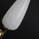 1960s double brass wall light - White glass globe