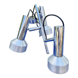 Chandelier ceiling lamp suspension 3 spots aluminum  1970