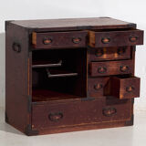 Ancient Japanese choba-dansu in cedar wood, Meiji/Taishō period (circa 1890-1920) #45