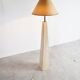 Conical travertine and brass floor lamp, 1970s by Camille Breesch