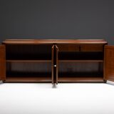 Architectural modernist sideboard, France, mid-20th century