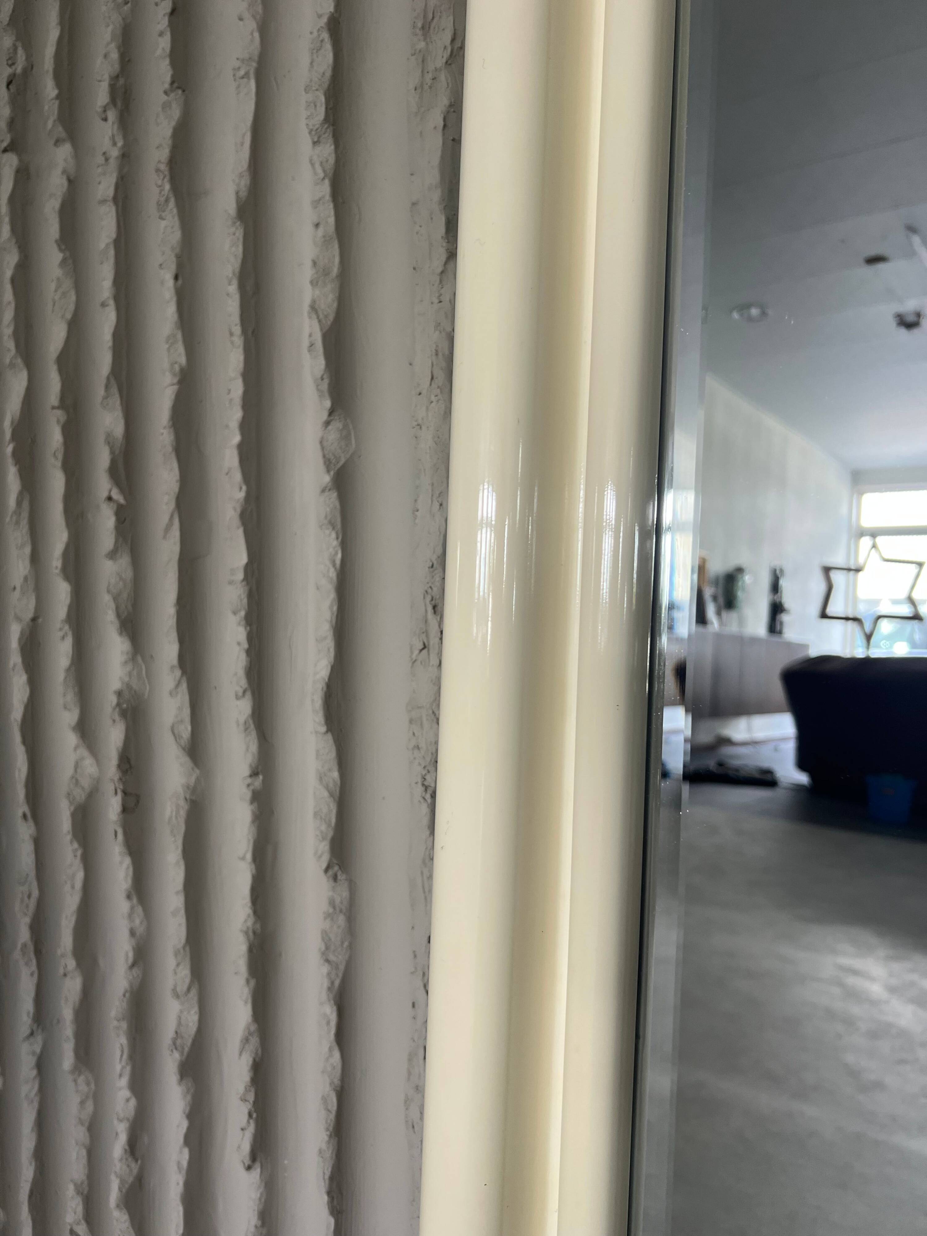 Vintage 1970s Illuminated Mirror with Built-In Socket