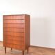 Commode à tiroirs vintage en teck, Danemark, 1960.