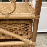 Vintage rattan chiffonier
