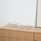 Set of glass salad bowls, Italian design, 1970s, production: Italy