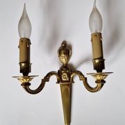 Paire d'applique laiton classiques électrifiées