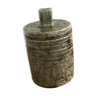 Glazed stoneware tobacco pot