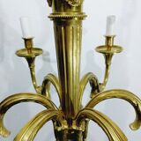 Louis xvi bronze chandelier 6 lights