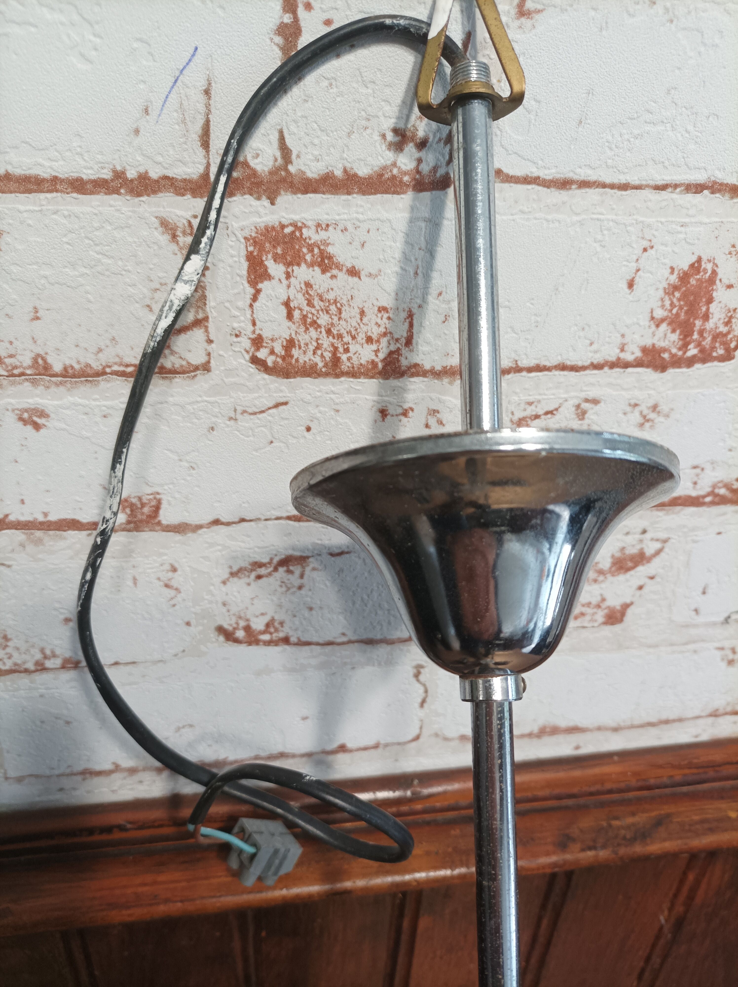 Chandelier chrome 3 spots 1970