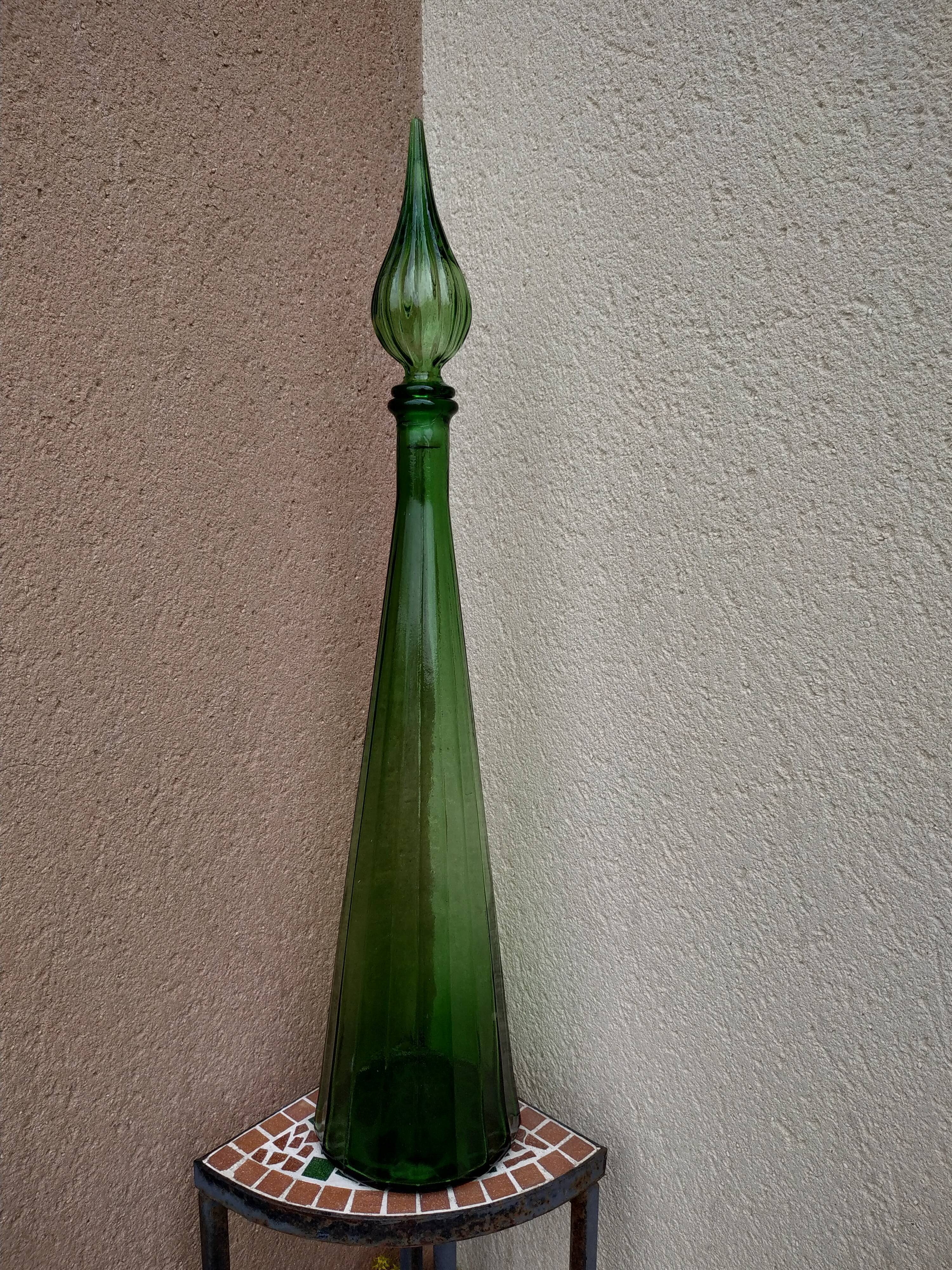 Giant Italian bottle empoli 67 cm rare