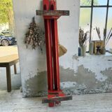 1950s oak bench with red patina, 2m