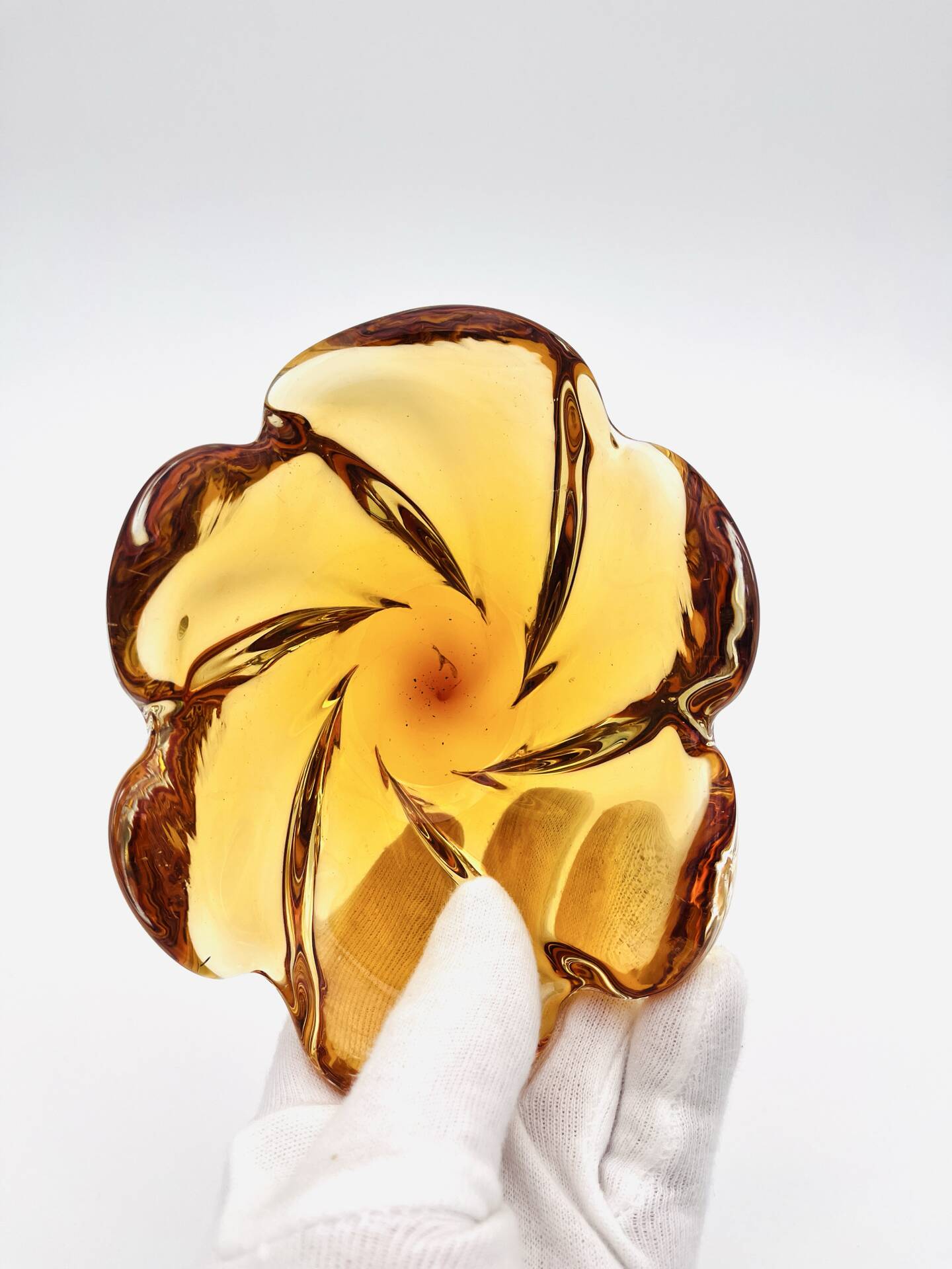 Ashtray - Morano Sommerso - Amber - 1960