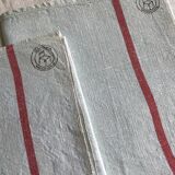 Antique cloth in pure aqua tinted linen