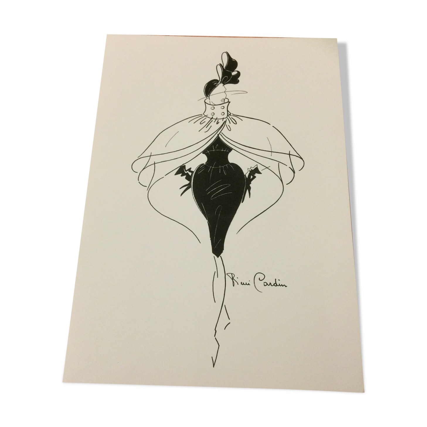 Nice press fashion illustration Pierre Cardin of the 90s