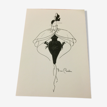 Illustration de mode de presse Pierre Cardin des années 90