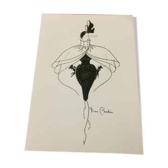 Nice press fashion illustration Pierre Cardin of the 90s