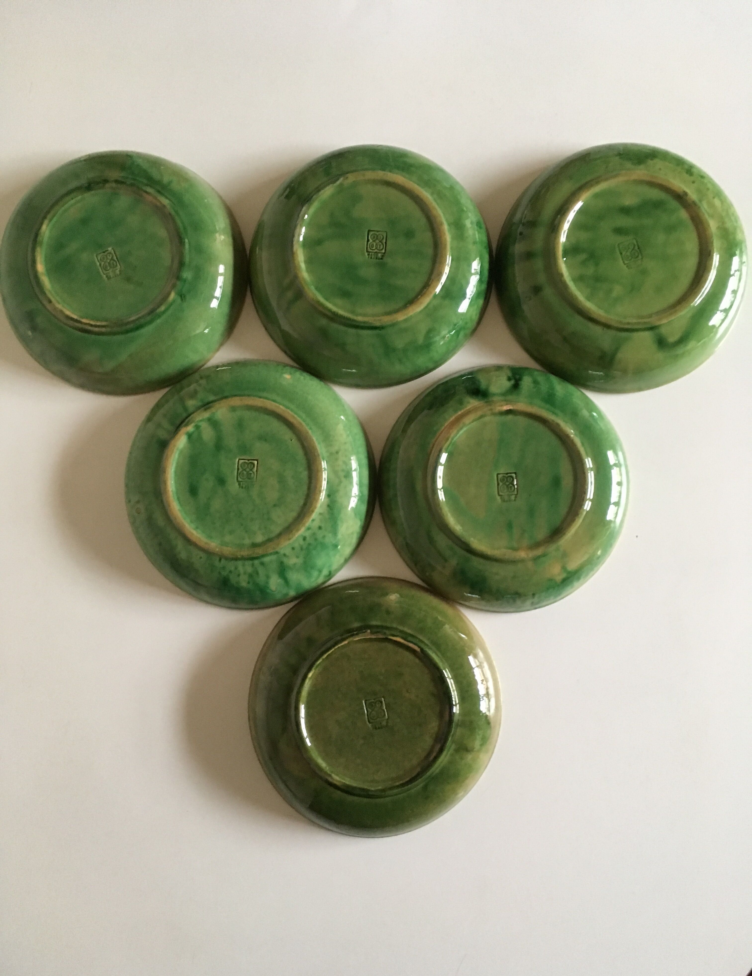 Biot signed glazed earthenware plates